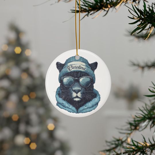 Discover Carolina Football, 2-Side Print, Ceramic Ornament, Christmas, football, Xmas Decor