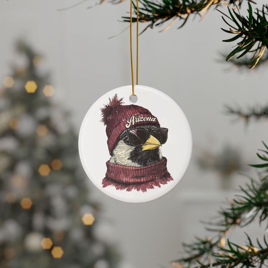 Arizonna Football, 2-Side Print, Ceramic Ornament, Christmas, football, Xmas Decor