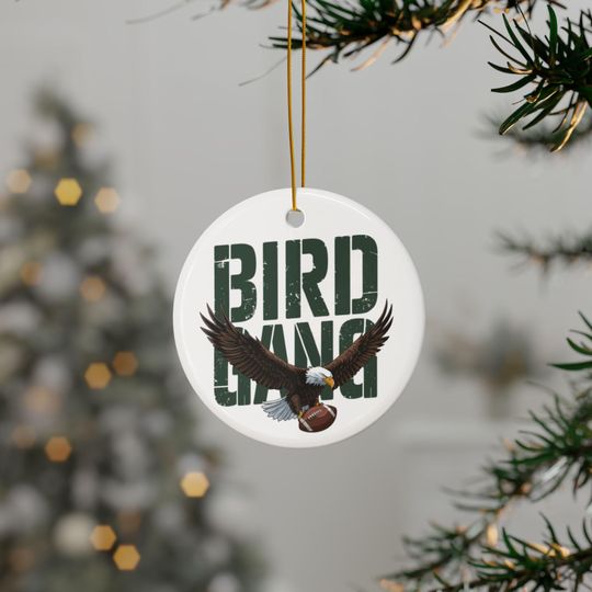 Philadelphia Football Decor, 2-Sided Print Ornament, Bird Gang, Ceramic Ornaments