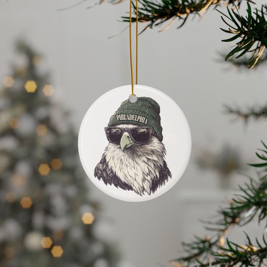 Philadelphia Football Decor, 2-Sided Print Ornament, Bird Gang, Ceramic Ornaments