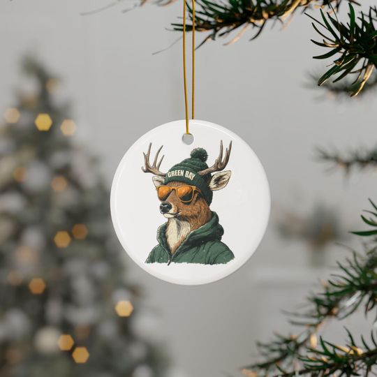 Green Bay , Ceramic Ornaments, football, Spirit Animal, Green Bay, Football Decor