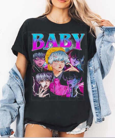 Discover Baby Saja Boys Vintage Shirt, Saja Boys Band T-Shirt, Kpop Demon Hunters Inspired Movie Shirt, Music y2k Retro Tee