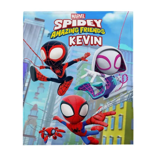 Spidey And His Amazing Friends Blanket, Birthday Gift, Custom Blanket Gift