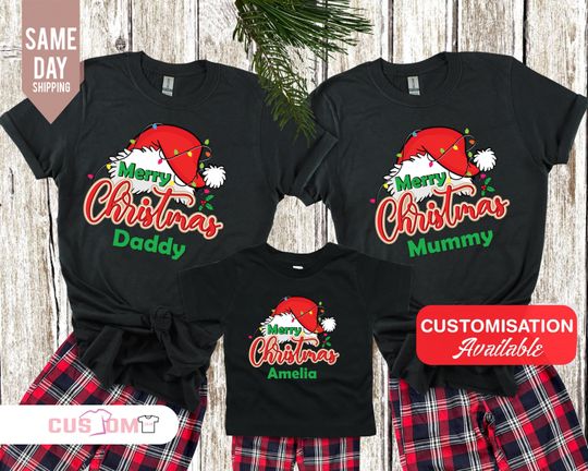 Family Christmas Pyjama Sets, Merry Christmas Pajam set, Custom Pajama set, Marry christmas Shirt, Xmas Pajama Top, Christmas PJ for Family