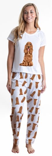 Discover Cocker Spaniel pjs with pants for women, Cocker spaniel pjs for dog lover, I love my dog shirt set, cocker sleepwear for cozy nights
