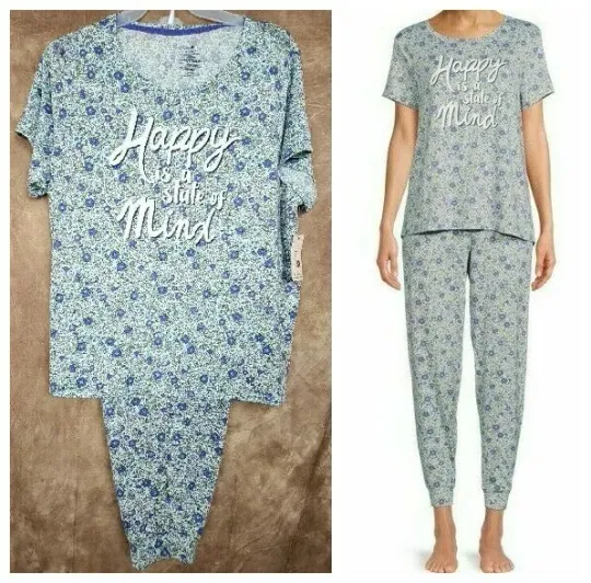 2X Secret Treasures Pajama Set Top and Jogger Bottoms Women's Plus Size 20W-22W
