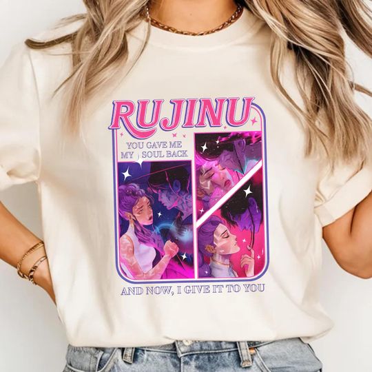Discover RUJINU Kpop Shirt: Demon Hunters Huntrix Girl Tee, Kpop Idol Group T-Shirt, Saja Boys Band Shirt, Kpop Movie Merch, Gift for Huntrix Fan