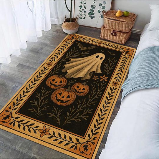 Discover Halloween Rug,Halloween Ghost Rug,Halloween Pumpkin Rug,Halloween Bat Rug,Halloween Spooky Rug,Halloween Kids Room Rug,Halloween Gamer Rug