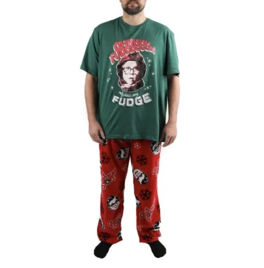 A Christmas Story Tee & Sleep Pant Set Pajamas Sleepwear Oh Fudge Men's Med
