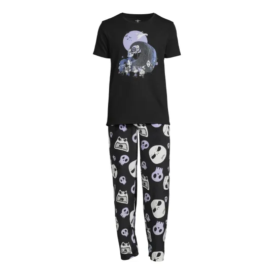 Discover Tim Burtons Disney The Nightmare Before Christmas Sleep Set Pants T-shirt 2X