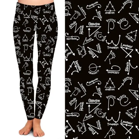 Harry Potter Spells Women's Plus Size Leggings