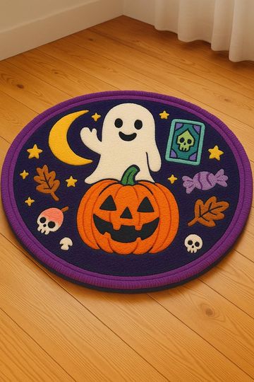 Discover Pumpkin Rug, Halloween Rug, Tufted Look Rug, Halloween Decor, Gift For Halloween, Rugs For Living Room, Non Slip Rug, Home Decor Carpet
