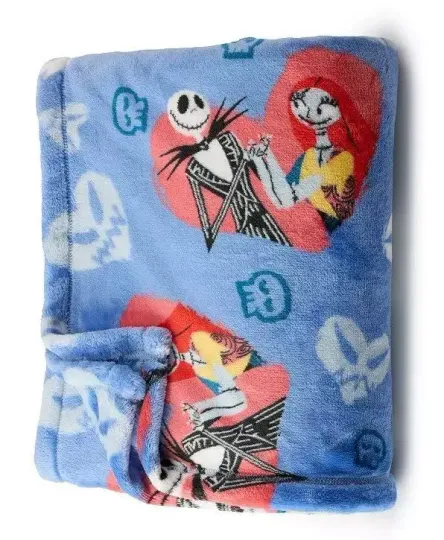 Nightmare Before Christmas Jack Sally Love The Big One Throw Blanket 5' x 6' New
