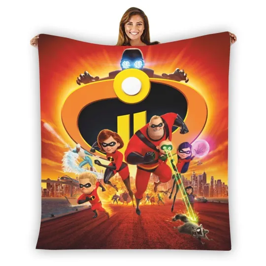 Discover Disney The Incredibles Soft Warm Single-Side Printing Flannel Fleece Blanket