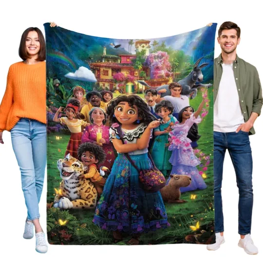 Discover Encanto Family Blanket, Encanto Funny Disney Fleece Blanket