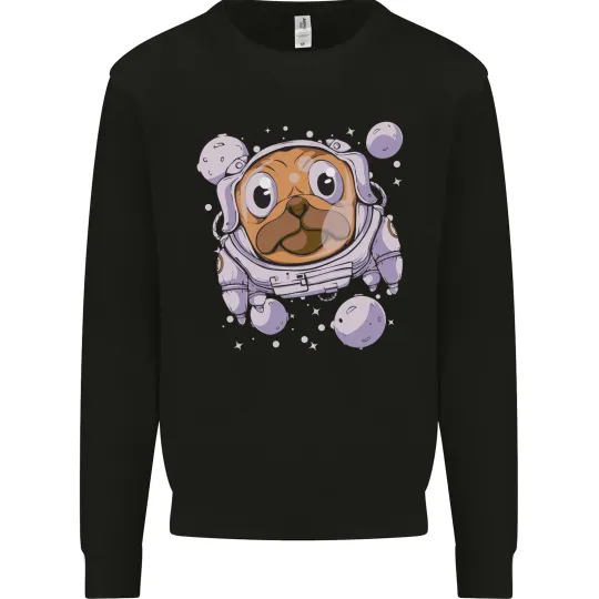 Discover Pugonaut Astronaut Dog Sweatshirt Men’s Casual Pullover