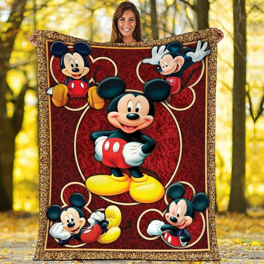 Discover Mickey And Friends Blanket  Mickey Mouse Fleece Blanket  Mickey Minnie Mouse Mag