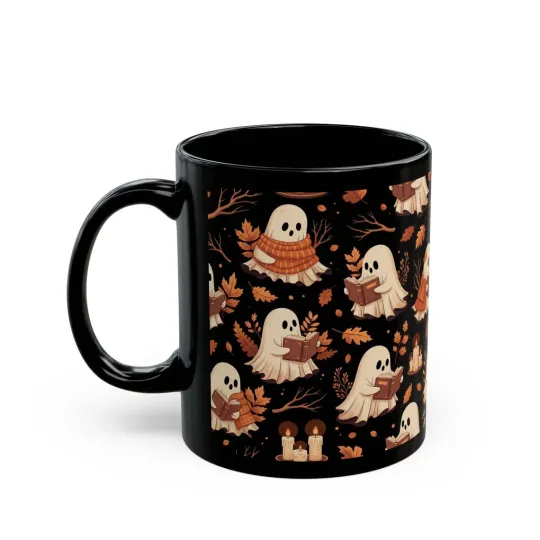 Discover Cute Ghosts Coffee Mug, Festive Halloween Ceramic Cup, Fall Gift Idea