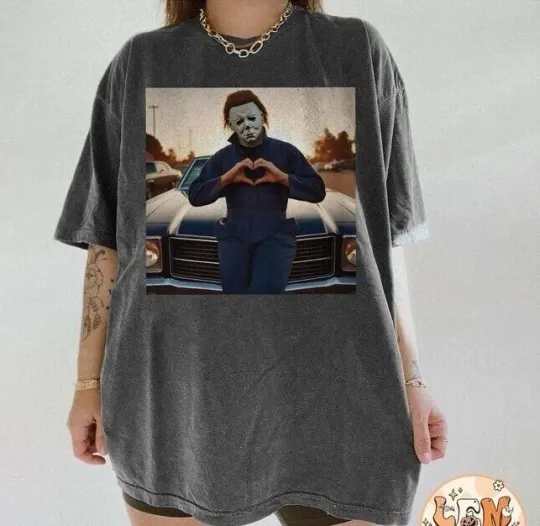 Vintage Michael Myers Halloween Heart Hands T-Shirt, Retro Michael Myers Tee