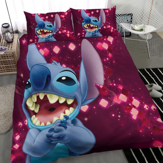 Cartoon Cute Lilo Stitch Full Bedding Set