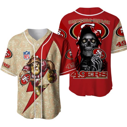 Custom Name San Francisco 49ers Baseball Jersey The Reaper Shirts