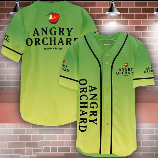 Discover Angry Orchard Green Apple Baseball Jersey Sunny Shirt