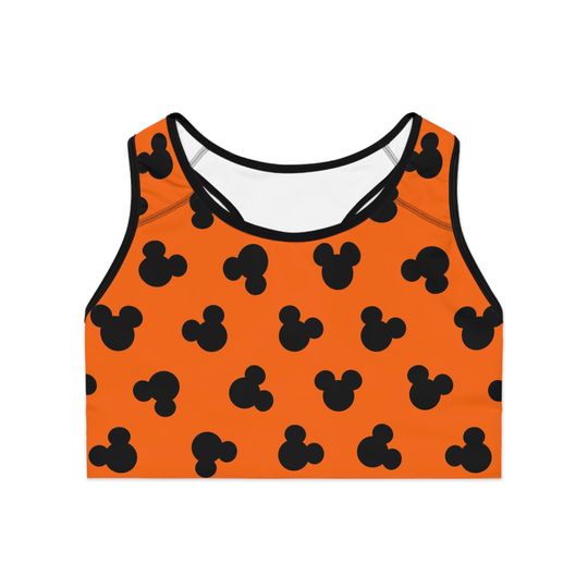 Mickeys mouse heads Halloween Disney Sports Bra, Disney Halloween Outfit, Fitness Top