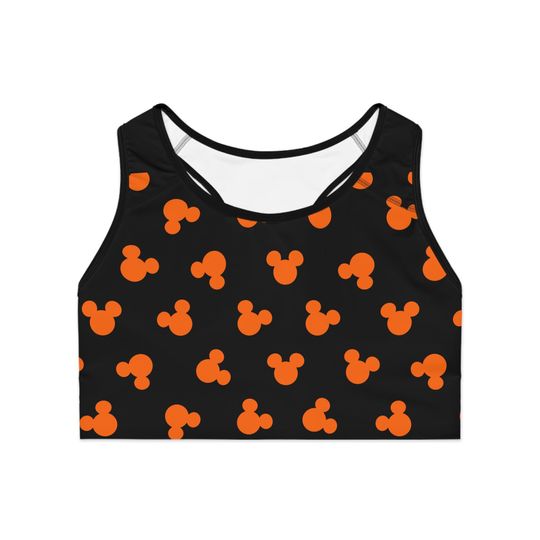 Mickeys mouse heads Halloween Disney Sports Bra, Disney Halloween Outfit, Fitness Top