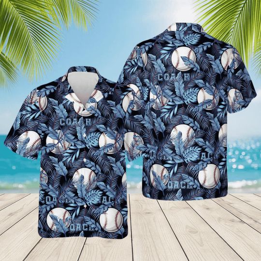 Baseball Hawaiian Shirt, Sport Aloha Shirts, Gift for Baseball Lovers, Button Shirt for men women