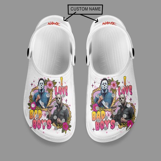 Clogs for kid's and Family, Horror Shoes, Chucky Clogs, Halloween Shoes, custom clogs