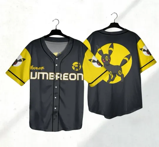 Discover Umbreon Baseball Jersey Shirt Japanese Anime Baseball Jersey Shirt
