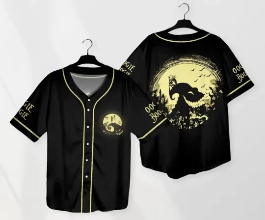Discover Oogie Boogie Baseball Jersey Ghost Halloween Style Baseball Shirt