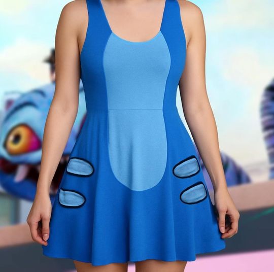 Halloween Kpop Demon Hunters Skater Dress, Derpy Tiger Cosplay Costume, Huntrix Kpop Dress