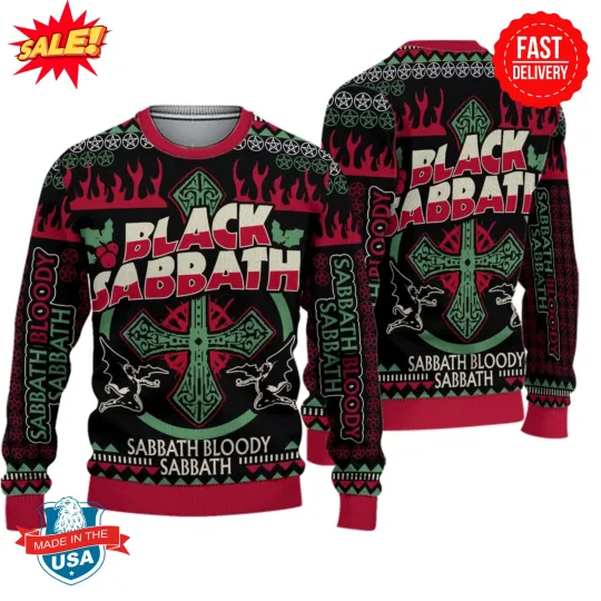Black Sabbath Band 3D Gift For Fan Fans Ugly Sweater