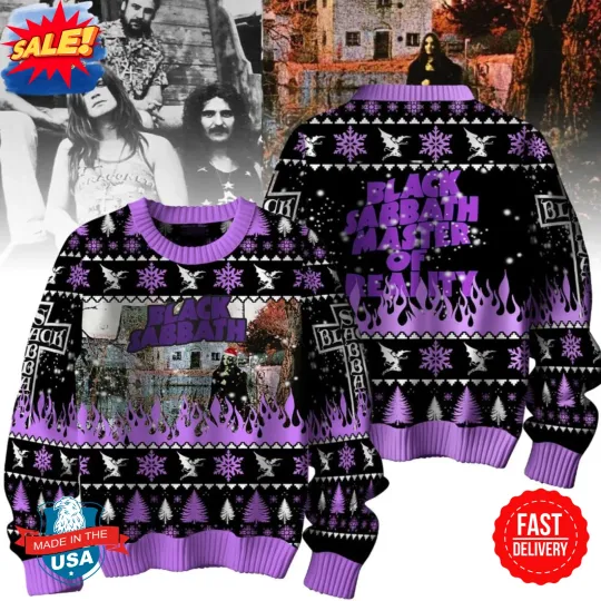 Black Sabbath Master Of Reality Ugly Christmas Sweater