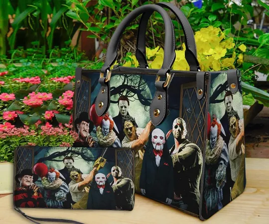 Discover Personalized Horror Halloween Leather Handbag & Wallet, Horror Leather Bag