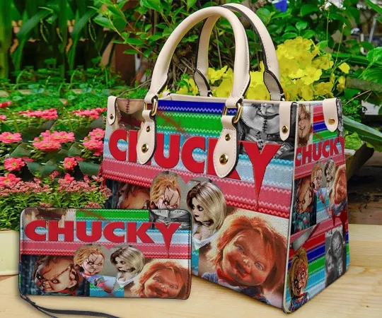 Discover Personalized Chucky Halloween Leather Handbag & Wallet