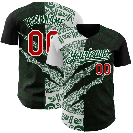 Discover Custom 3D Mexico Scratch Baseball Jersey