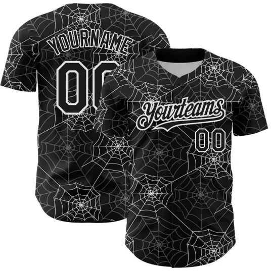Discover Custom Pattern Design Spider Baseball Jersey