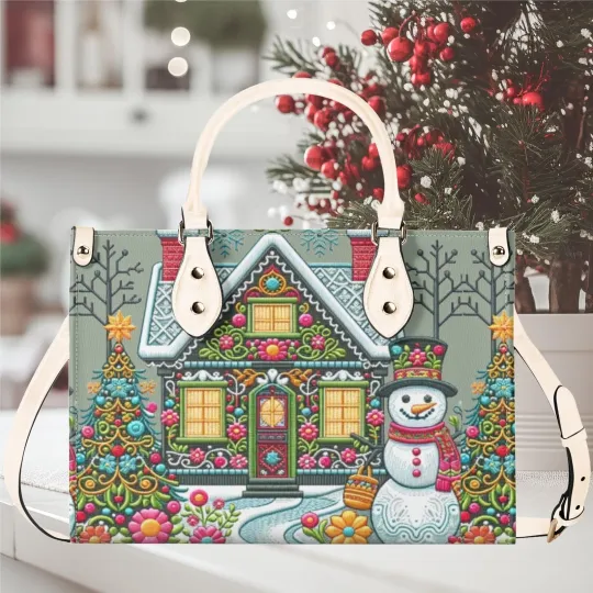 Discover Luxury Vegan Leather Women's Tote Bag in 3 Sizes for Christmas