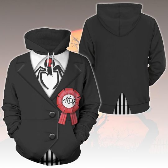 Mayor Costume Hoodie And Joggers, Nightmare Before Christmas Cosplay Hoodie, Halloween Season Hoodie Men, Jack Skellington Hoodie