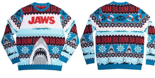 Christmas Shark Santa Jaws Ugly Sweater Full Size