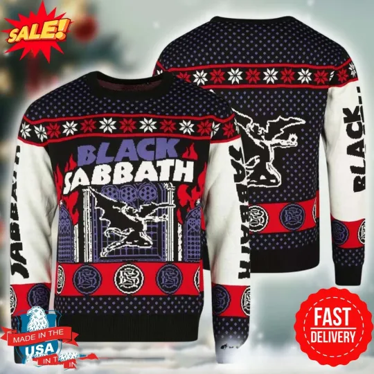 Black Sabbath Rock Band Chirstmas Gifts Ugly Sweater