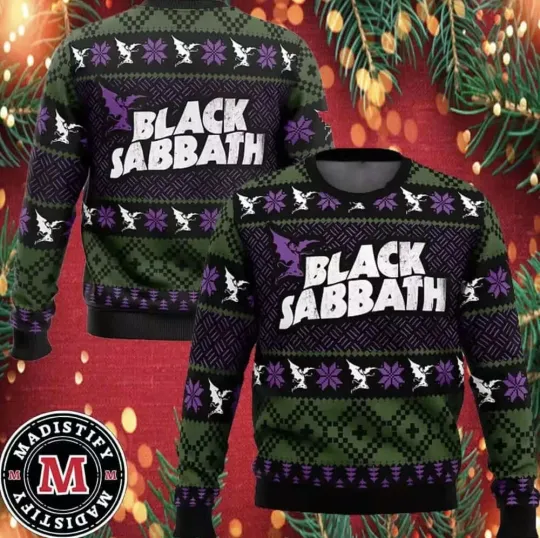 BLACK SABBATH UGLY CHRISTMAS SWEATER UNISEX SWEATER XMAS