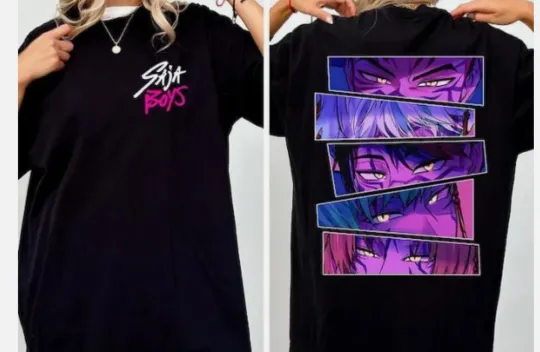 Trending Kpop Saja Boys Tee Demon Hunters Shirt Huntrix Merch Kpop Fan Gift