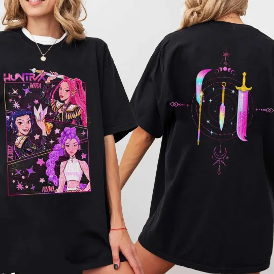 Discover Kpop Demon Hunters T-Shirt Gift for Woman, Jinu Manga, Kpop Huntrix PIN T-Shirt