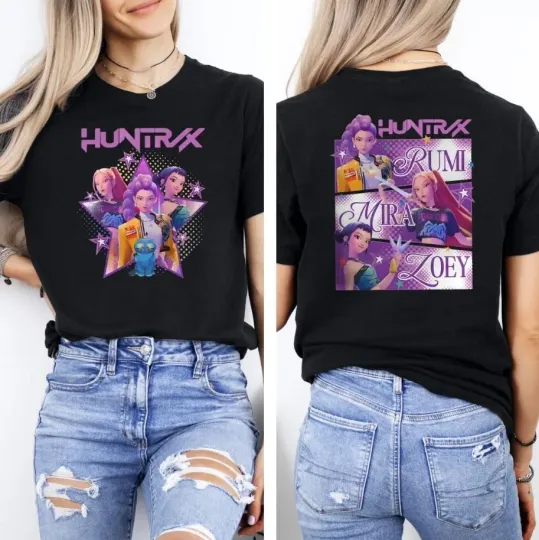 Huntrix t Shirt Demon Hunters Shirt Huntrix Girls T Shirt Mira Rumi Joey Shirt