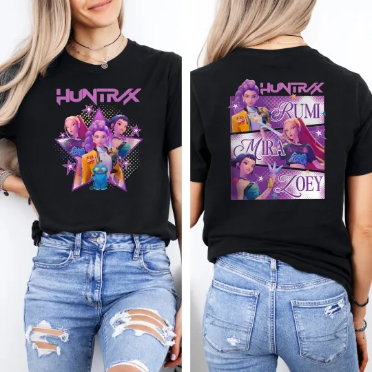 Huntrix t Shirt, Demon Hunters Shirt, Huntrix Girls T Shirt, Mira Rumi Joey Shir
