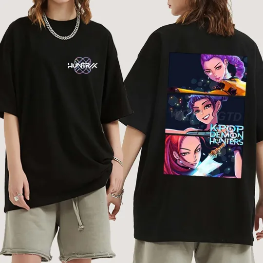 Kpop Demon Hunters Shirt, Huntrix Girl T-Shirt, Demon Hunter Merch, Gift For Fan