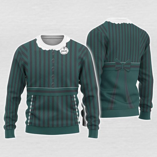 Haunted Mansion Maid Women Sweater, Haunted Mansion Costume, Disney Movie Ugly Sweatshirt, Maid Cosplay Shirt, Halloween Holiday Gifts